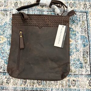 Oak/Leathers Women's Real Leather Crossbody Bag Purse Travel